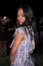 ZOE SALDANA at Green Carpet Fashion Awards in Milan 09/24/2017