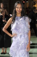 ZOE SALDANA at Green Carpet Fashion Awards in Milan 09/24/2017