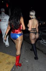 ABIGAIL RATCHFORD as Wonder Woman Arrives at Avenue’s Carnal Carnival Event for Halloween in Hollywood 10/28/2017