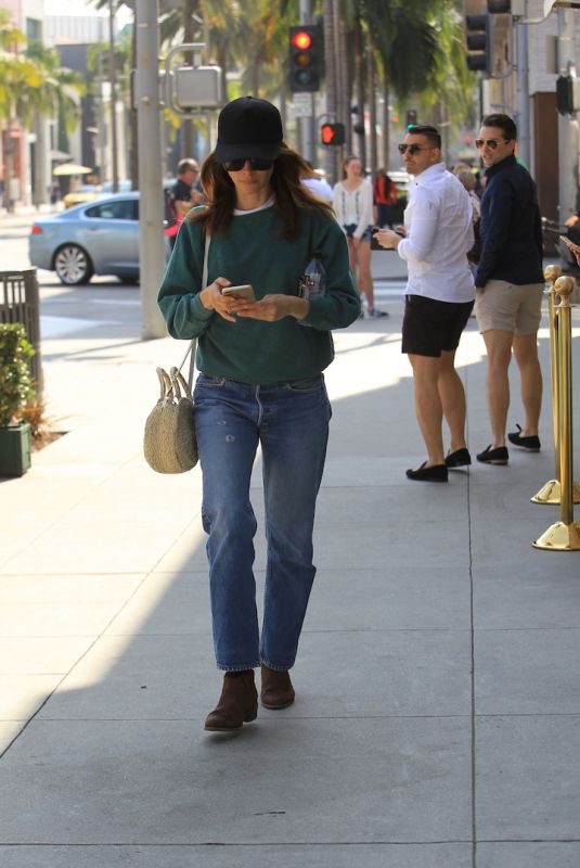 ABIGAIL SPENCER Out Shopping on Rodeo Drive in Beverly Hills 10/13/2017