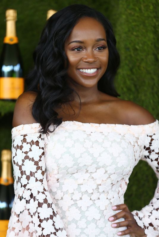 AJA NAOMI KING at 8th Annual Veuve Clicquot Polo Classic in Los Angeles 10/14/2017