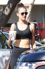 ALESSANDRA AMBROSIO in Tights Out in Los Angeles 10/14/2017