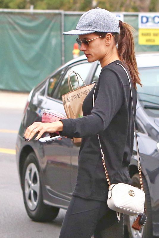ALESSANDRA AMBROSIO Out and About in Brentwood 10/30/2017