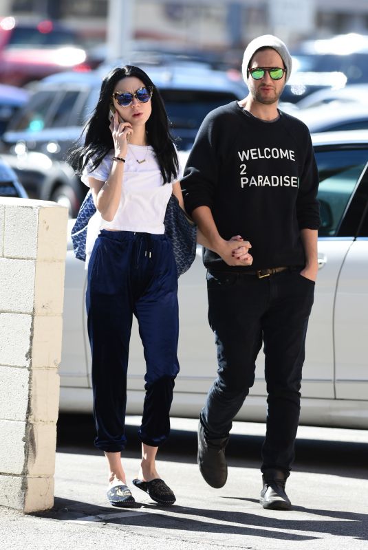 ALESSANDRA TORRESANI and Sturgis Adams Out for Lunch in Los Angeles 10/21/2017