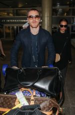 ALICIA VIKANDER and Michael Fassbender at LAX Airport in Los Angeles 10/04/2017
