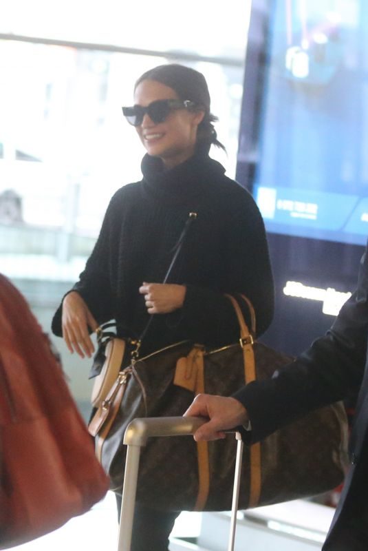 ALICIA VIKANDER at Charles De Gaulle Airport in Paris 10/04/2017