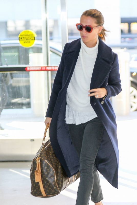 ALICIA VIKANDER at JFK Airport in New York 10/27/2017