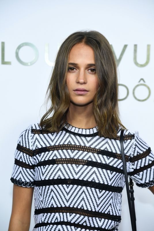 ALICIA VIKANDER at Louis Vuitton’s Boutique Opening at Paris Fashion Week 10/02/2017