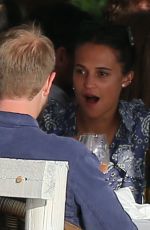 ALICIA VIKANDER Wear Wedding Rings After Reportedly Marrying in Ibiza 10/16/2017