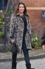 ALISON KING Filming Comeback Coronation Street Scenes in Manchester 10/10/2017