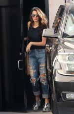 AMAL CLOONEY in Ripped Jeans at Skin Care Salon in Beverly Hills 10/06/2017