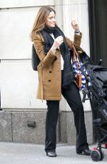 AMANDA PEET on the Set of The Romanoffs at Fifth Avenue in New York 10/26/2017