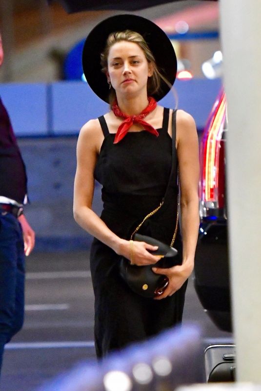 AMBER HEARD at LAX Airport in Los Angeles 10/02/2017