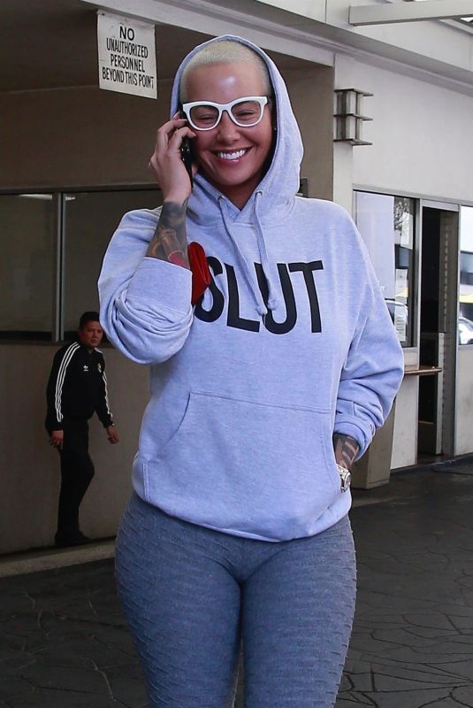 AMBER ROSE Out and About in Beverly Hills 10/20/2017