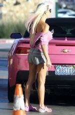 ANGELIQUE FRENCHY MIRGAN at a Gas Station in Malibu 10/03/2017