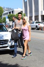 ANGELIQUE FRENCHY MORGAN and Justin Jedlica at Ivy in Beverly Hills 10/11/2017