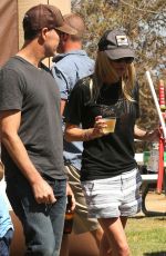 ANNA FARIS and Michael Barrett Out in Los Angeles 10/18/2017