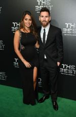 ANTONELLA ROCCUZZO and Lionel Messi at Best Fifa Football Awards in London 10/23/2017