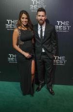 ANTONELLA ROCCUZZO and Lionel Messi at Best Fifa Football Awards in London 10/23/2017