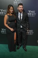 ANTONELLA ROCCUZZO and Lionel Messi at Best Fifa Football Awards in London 10/23/2017