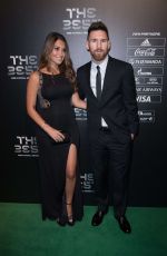 ANTONELLA ROCCUZZO and Lionel Messi at Best Fifa Football Awards in London 10/23/2017