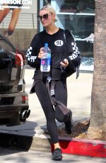 ASHLEE SIMPSON Leaves a Gym in Studio City 10/12/2017