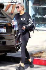 ASHLEE SIMPSON Leaves a Gym in Studio City 10/12/2017