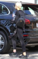 ASHLEE SIMPSON Leaves a Gym in Studio City 10/12/2017