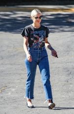 ASHLEE SIMPSON Out and About in Los Angeles 10/25/2017