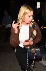 ASHLEY BENSON Out for Dinner at Craig