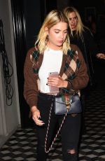 ASHLEY BENSON Out for Dinner at Craig