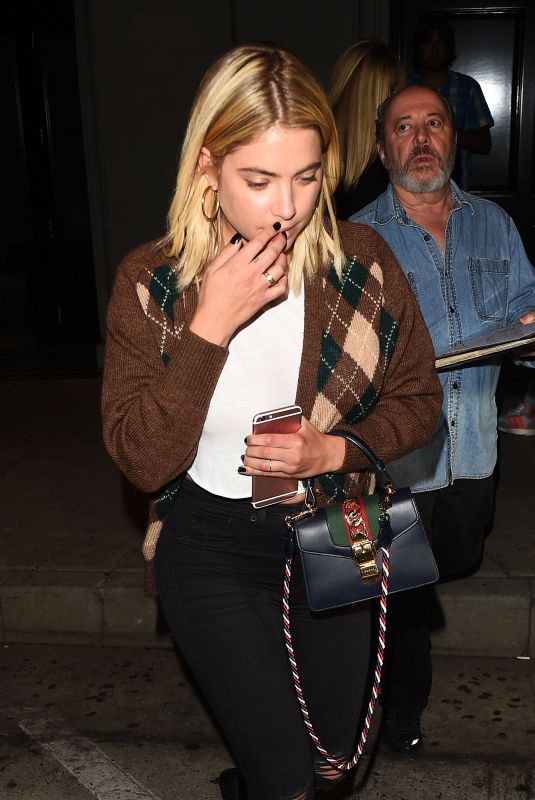 ASHLEY BENSON Out for Dinner at Craig