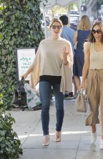ASHLEY GREENE and CARA SANTANA at Ivy in West Hollywood 10/12/2017