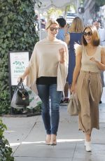 ASHLEY GREENE and CARA SANTANA at Ivy in West Hollywood 10/12/2017
