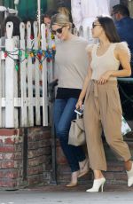 ASHLEY GREENE and CARA SANTANA at Ivy in West Hollywood 10/12/2017