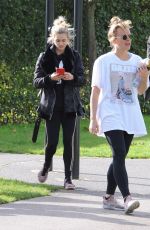 ASHLEY ROBERTS and VANESSA WHITE Out for Morning Workout in Primrose Hill 10/21/2017