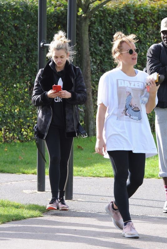 ASHLEY ROBERTS and VANESSA WHITE Out for Morning Workout in Primrose Hill 10/21/2017