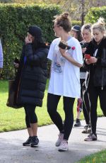 ASHLEY ROBERTS and VANESSA WHITE Out for Morning Workout in Primrose Hill 10/21/2017