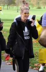ASHLEY ROBERTS and VANESSA WHITE Out for Morning Workout in Primrose Hill 10/21/2017
