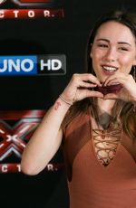 AURORA RAMAZZOTTI at X Factor Photocall in Milan 10/24/2017