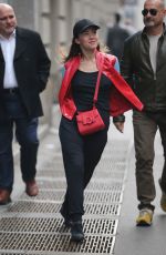 AURORA RAMAZZOTTI Out and About in Milan 10/04/2017