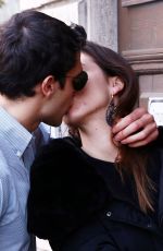 AURORA RAMAZZOTTI Out with Her Boyfriend in Milan 10/22/2017