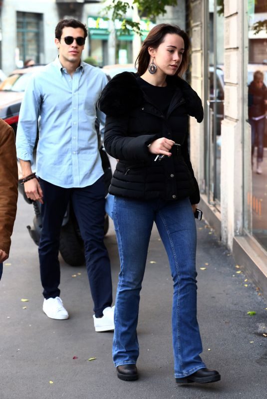 AURORA RAMAZZOTTI Out with Her Boyfriend in Milan 10/22/2017