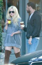 AVRIL LAVIGNE and Jonathan Reuven Out for Coffee in West Hollywood 10/14/2017