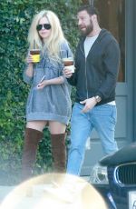 AVRIL LAVIGNE and Jonathan Reuven Out for Coffee in West Hollywood 10/14/2017