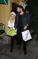 AVRIL LAVIGNE and Jonathan Reuven Out for Dinner in West Hollywood 10/16/2017