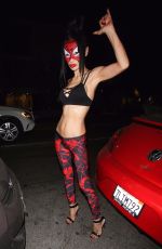 BAI LING at Matthew Morrison Halloween Party at Poppy Night Club in Hollywood 10/28/2017