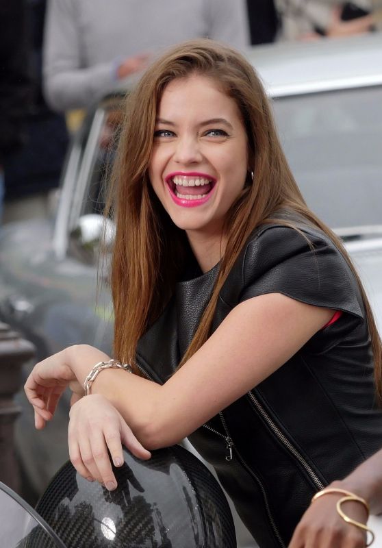 BARBARA PALVIN on the Set of a Photoshoot at Arc De Triomphe in Paris 10/01/2017
