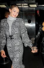 BELLA and GIGI HADID Leaves V Magazine Dinner in New York 10/23/2017