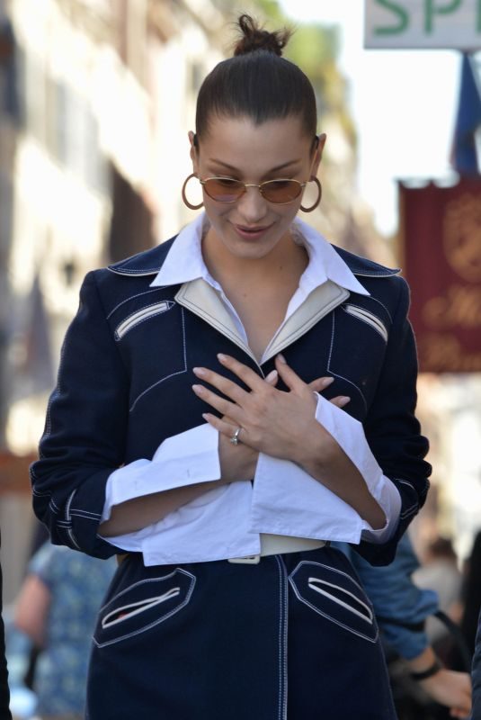 BELLA HADID Out and About in Rome 10/26/2017